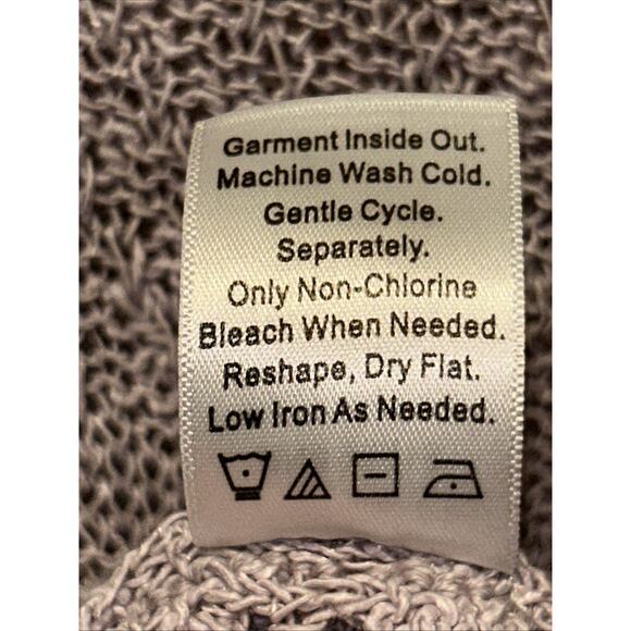 Coldwater Creek Sweater Womens 1x Lavender Purple Crochet Cottagecore Linen - Picture 9 of 14